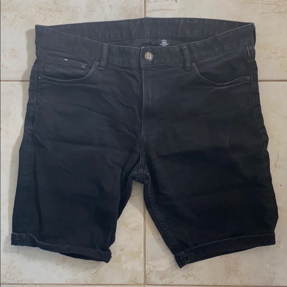 Slim Fit H&M Black Denim Shirts